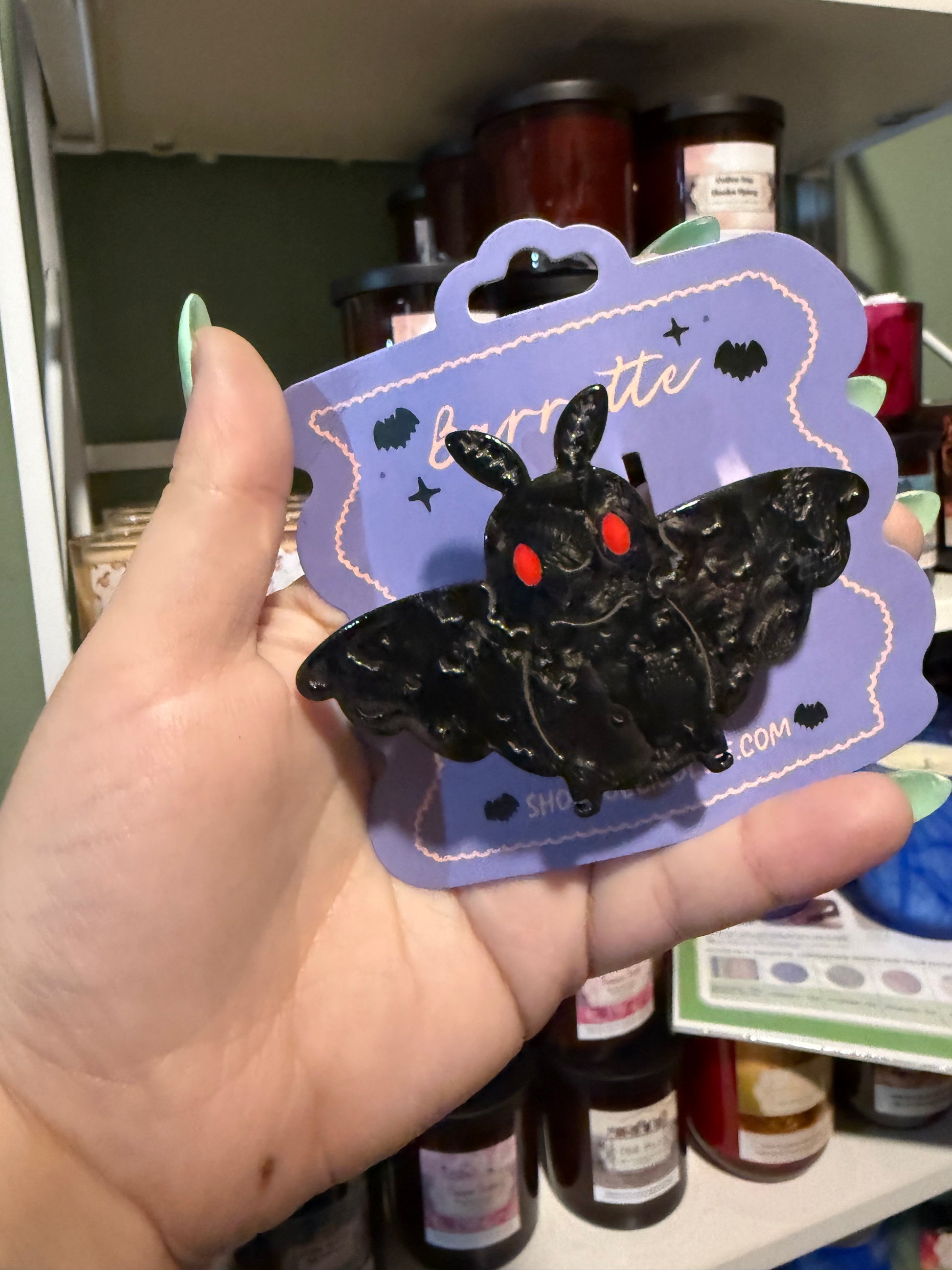 Mothman Hair Barettes
